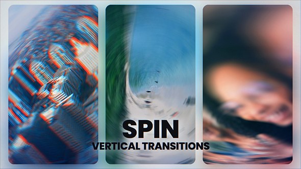 Videohive Vertical Spin Transitions Elements template preview