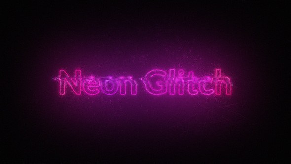 Videohive Neon Glitch Titles Titles template preview