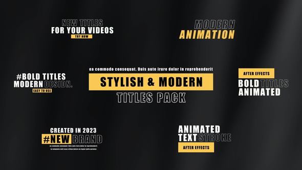 Videohive Bold Titles | After Effects 46188357 Titles template preview