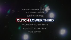 Glitch Lower Thirds & Titles Video Displays template preview