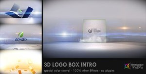 3D Logo Box Intro Video Displays template preview