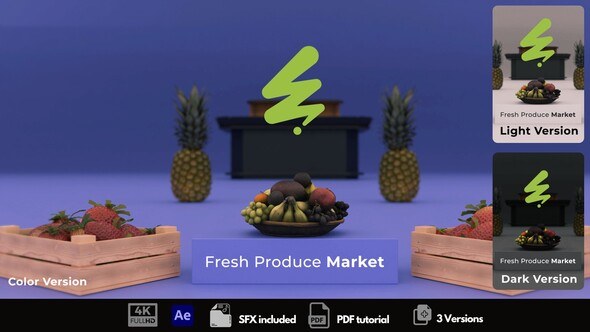 Videohive Fresh Produce Market Promo Openers template preview