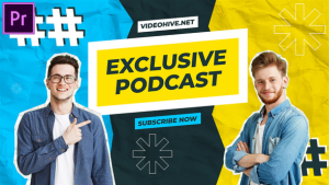 YouTube Podcast Intro MOGRT for Premier Pro Premiere Pro template preview