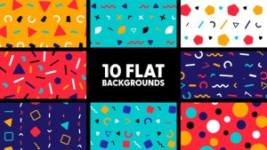 Videohive Flat Backgrounds 42655650 Elements template preview