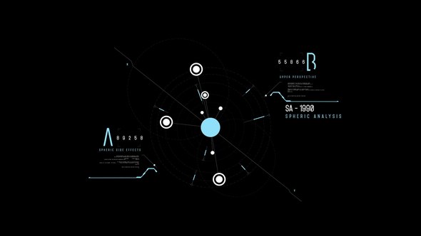 Videohive HUD Spheric Analysis Infographics template preview