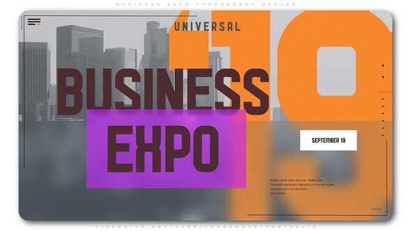 Videohive Business Expo Typography Opener Openers template preview