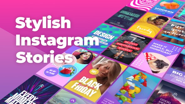 Videohive Stylish Instagram Stories Video Displays template preview