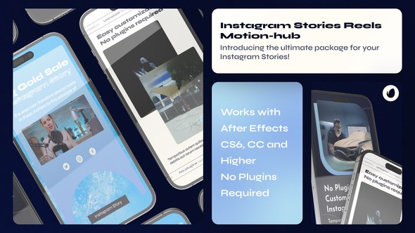 Videohive Blue Instagram Stories Product Promo template preview