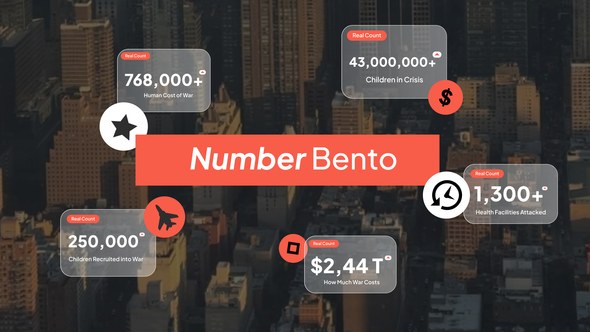 Videohive Number Bento Logo Stings template preview