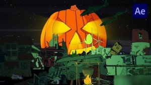 Videohive Apocalyptic Halloween Logo Stings template preview