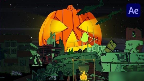 Videohive Apocalyptic Halloween Logo Stings template preview