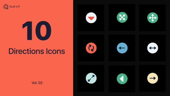 Videohive Directions Icons Vol. 02 Elements template preview