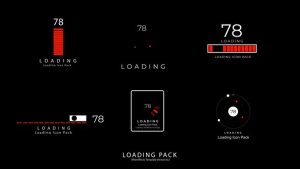 Videohive Loading Icon Pack 4 Elements template preview