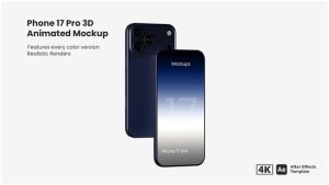 Videohive Phone 17 Pro 3D Animated Mockup Product Promo template preview
