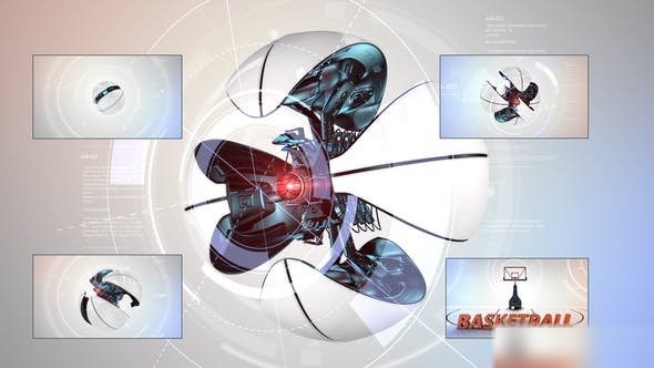 Videohive Basketball Logo Stings template preview