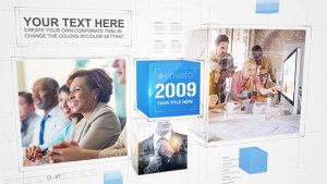 Videohive Corporate Cube Timeline Video Displays template preview