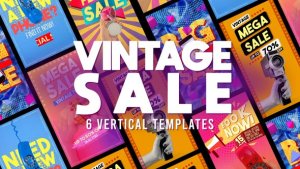 Videohive Vintage Sales Stories Product Promo template preview
