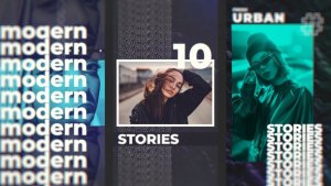 Modern Stories Video Displays template preview