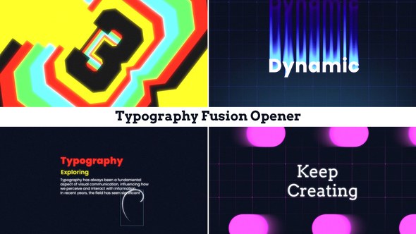 Videohive Typography Fusion Opener Openers template preview