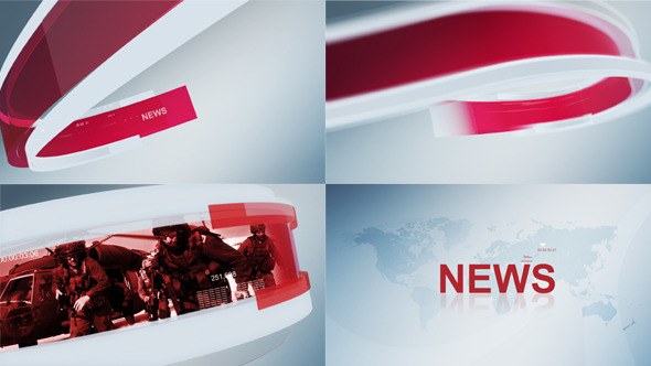 Line News Video Displays template preview