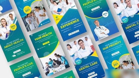 Videohive Medical Promo Stories Pack Openers template preview