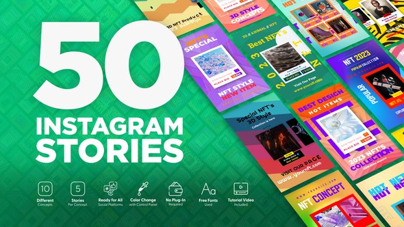 Videohive NFT Digital Art Instagram Stories Product Promo template preview