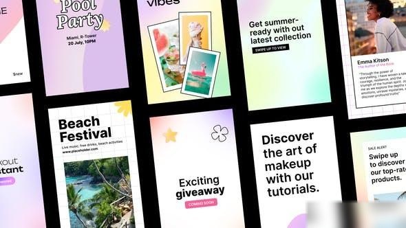 Videohive Summer Stories 46249918 Titles template preview