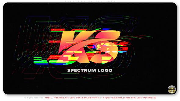 Videohive Spectrum Glitch Logo Logo Stings template preview