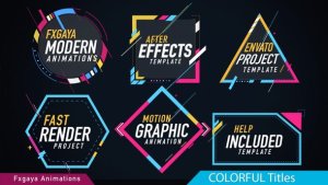 Colorful Titles Video Displays template preview