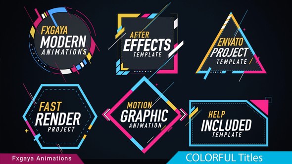Colorful Titles Video Displays template preview