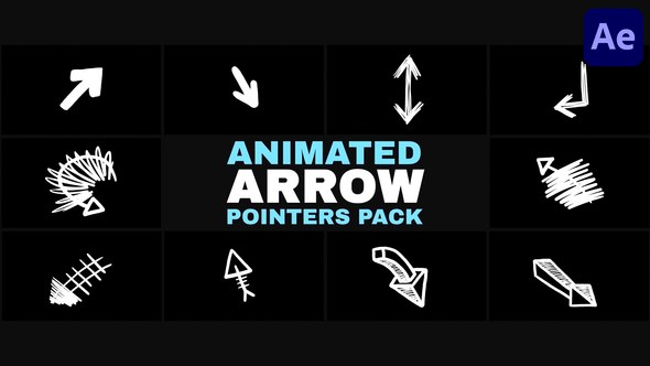Videohive Animated Sketchy Arrow Pointers Pack | After Effects Elements template preview