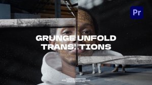 Grunge Unfold Transitions Premiere Pro template preview