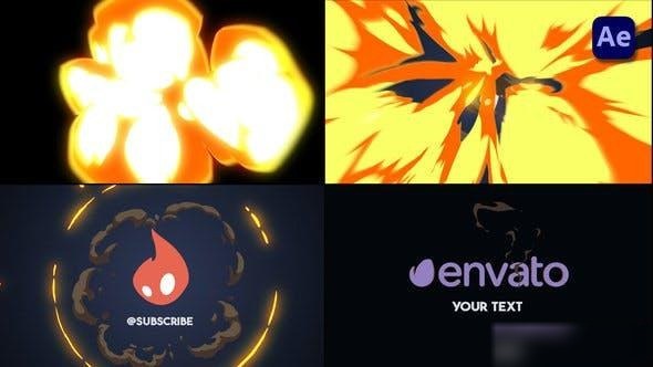 Videohive Logo Opener - 2D Cartoon Explosion [After Effects] Openers template preview