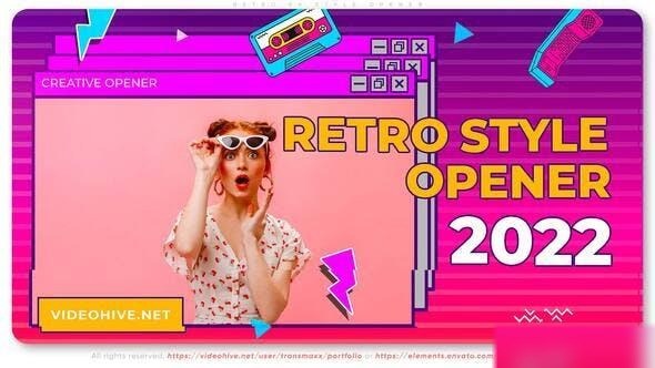 Videohive Retro FX Style Opener Openers template preview
