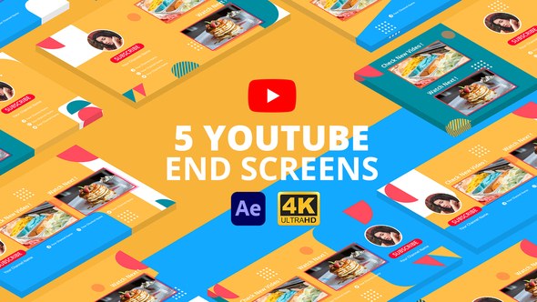 Videohive YouTube End Screens Vol.3 | After Effects Broadcast-packages template preview