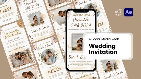 Videohive Social Media Reels - Wedding Invitation After Effect Templates Product Promo template preview