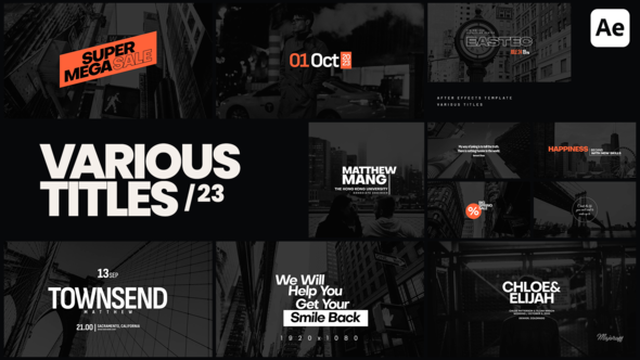 Videohive Various Titles 23 Titles template preview