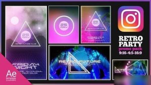 Videohive Retro Party Pack Openers template preview