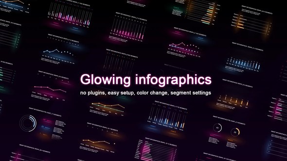 Videohive Glowing infographics Infographics template preview