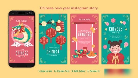 Videohive Chinese new year instagram story 56036485 Openers template preview