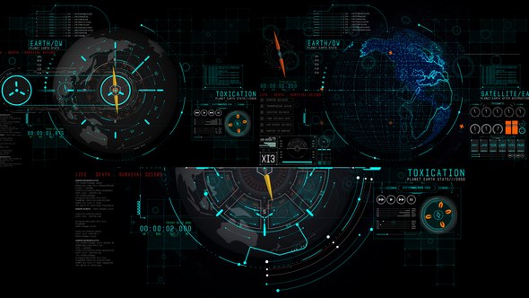 Videohive HUD UI Earth 2 Elements template preview