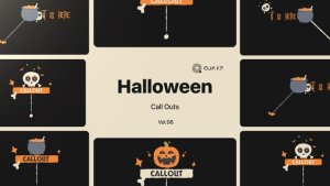Videohive Halloween Call Outs Vol. 06 Titles template preview