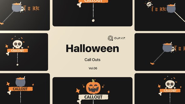 Videohive Halloween Call Outs Vol. 06 Titles template preview