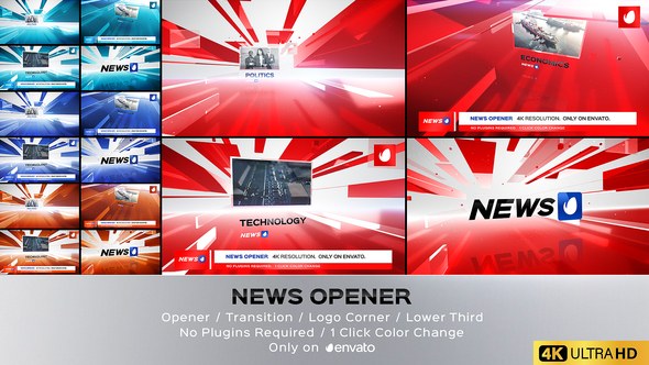 Videohive News Opener 49399076 Broadcast-packages template preview