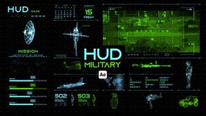 Videohive HUD Military for After Effects Infographics template preview