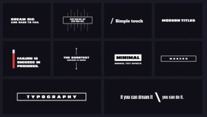 Videohive Minimal Animated Titles 45981427 Titles template preview