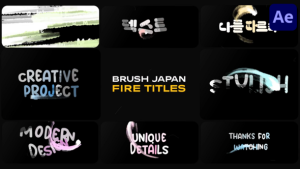 Videohive Brush Japan Fire Titles for After Effects Titles template preview