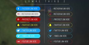 Minimal Social Media Lower thirds Video Displays template preview