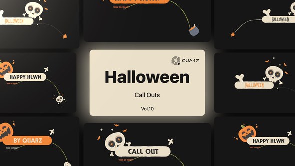 Videohive Halloween Call Outs Vol. 10 Titles template preview