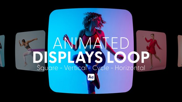 Videohive Animated Displays Loop Video Displays template preview
